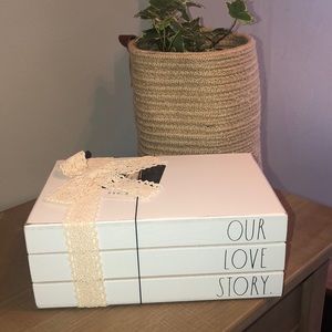 Rae Dunn “our love story” faux books